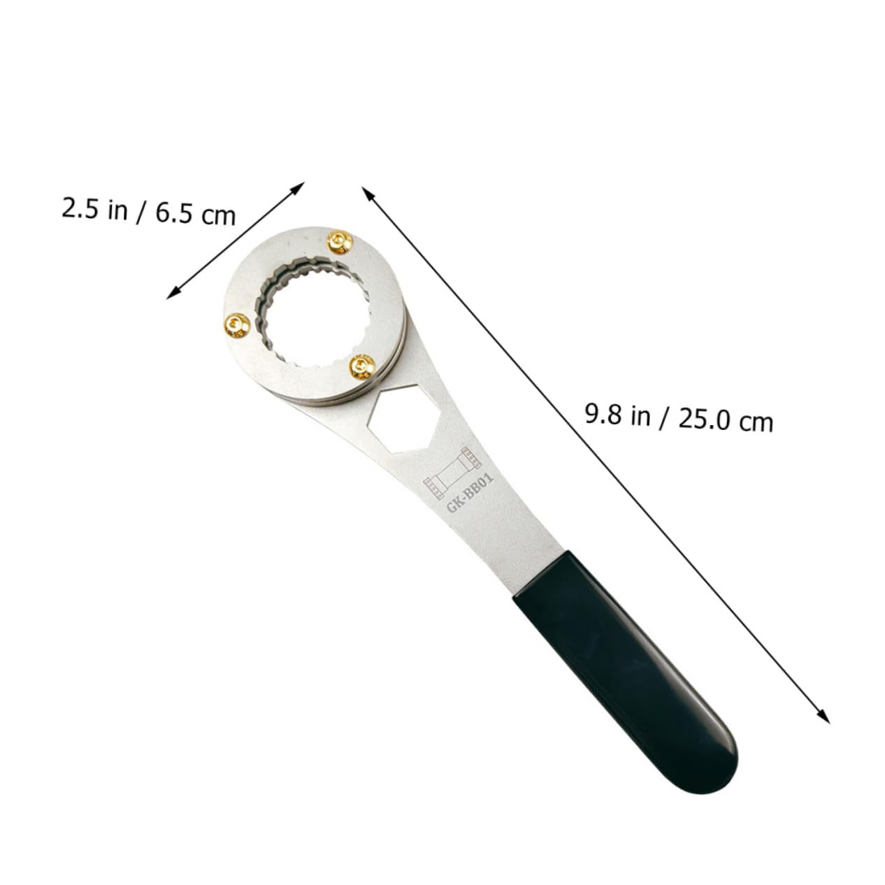 HOLIDYOYO Central Axis Disassembly Wrench for Mountain and Road Bikes Multi Functional Crankset Removal Tool with Smooth Handle for Axles Durable Bike Accessories