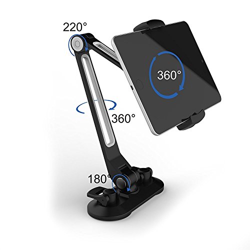 SINLAND universelle Halterung/Ständer für Tablets & Handys kompatibel mit Fast Allen Geräten Befestigung an glatten… – Bild 3