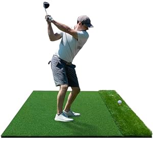 Golf Hitting Mat,4X5feet Golf Traning Mat,Premium Artificial Turf with 10mm Non-Slip Rubber Foam|Golf Practice Hitting Mat for Indoor/Outdoor (5X4 ft)