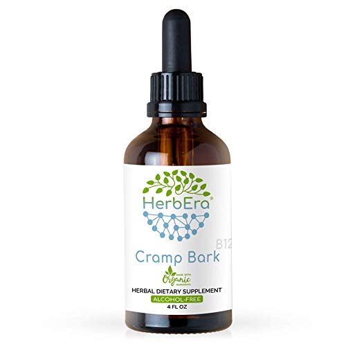 Cramp Bark B120 Alcohol-Free Herbal Extract Tincture, Super-Concentrated Organic Cramp Bark (Viburnum Opulus) 4 fl oz
