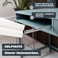 HELPMATE – Nut-Schubladenschiene 27 mm – 310 mm – 2 Paar – Stahl verzinkt – Ansicht 6