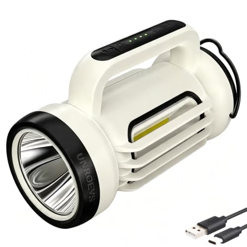 UNROEVS Camping Lantern,Rechargeable Handheld Flashlight & Emergency Light