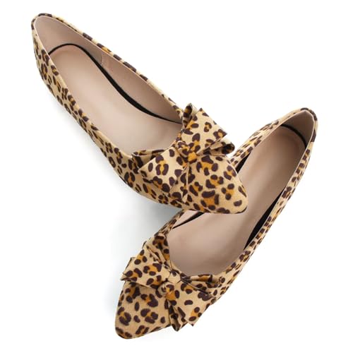Image of SAILING LU Women's Bow-Knot Pointed Toe Ballet Flats