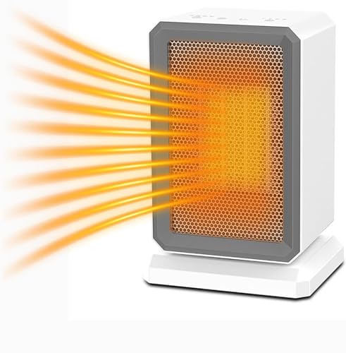 Calentador Eléctrico para Hogar, Calentador De Escritorio, Ventilador Calentador PTC Calor De Seguridad Rápido De Cerámica con Termostato, Calentador De Espacio Personal for Oficina En Casa,C(D)