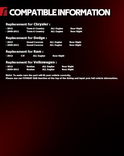 Image of Torchbeam Rear Brake Caliper Right for Chrysler 2008-2012 Town & Country, Dodge 2008-2012 Grand Caravan, Volkswagen 2009-2012 Routan, Ram 2012 C /V, Rear Right Caliper Replace # 18B5080