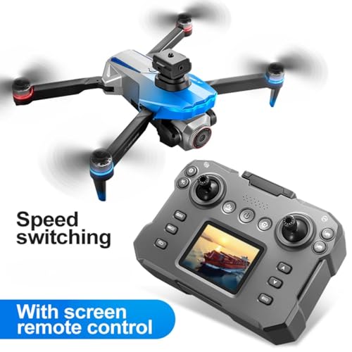 RC Drone with Screen Display Remote Control, 1080P Dual Camera, Speed Adjustment, Altitude Hold, One-Key Takeoff, 3D Flips, 2 Batteries, Hovering, Brushless Motor, APP Control, Plane Copter, LED Lights, Adult Beginners FPV Quadcopter Airplane Helicopter - Image 3