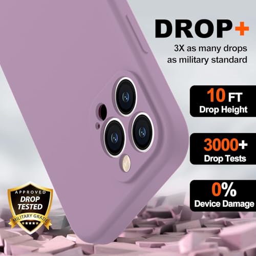 Image of VONZEE Square Candy Liquid Silicone iPhone Case Cover Compatible for iPhone 12 Pro Max, All Cube Series with Microfiber Lining Compatible iPhone 12 Pro Max (6.7 inch) - Lilac