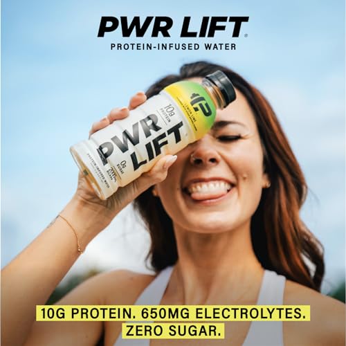 Whey Protein Water Sports Drink by PWR LIFT | Variety Pack | Keto, Vitamin B, Electrolytes, Zero Sugar, 10g of Protein | Post-Workout Energy Beverage | 16.9oz (Pack of 12)