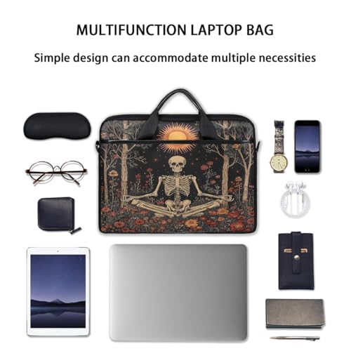 Bolsa para portátil con diseño boho de esqueleto 15 pulgadas miniatura 7
