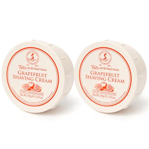 Grapefruit Shaving Cream Bowl 150g (2-Pack) by Taylor of Old Bond Street