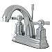 KINGSTON BRASS KS8611ZX Millennium 4-Inch Centerset Lavatory Faucet with Brass Pop-Up, Polished Chrome