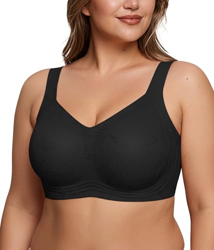 Image of Jelly Bras for Women Plus Size Minimizer No Underwire Supportive Full Coverage Wider Straps Seamless Tshirt Bra