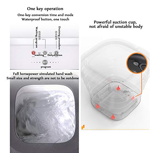 Compact Portable Washing Machine, Mini Foldable Electric Washer & Dryer, Energy-Saving Laundry Solution for Home & Travel, 110V-240V, Small Size, Lightweight