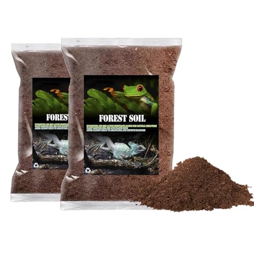 Image of BNOSDM 2PCS Reptile Soil Substrate,Fluffy Small-Strand Reptile Substrate,Natural Terrarium Bioactive Soil Bedding for Snakes, Lizards, Tortoises Tarantulas,Lizards