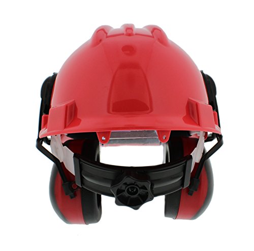 Forestry Safety Helmet – Vented Hard Hat, Mesh and Plastic Visors, Protective Earmuffs – Construction, Welding, Chainsaw - Thumbnail 6
