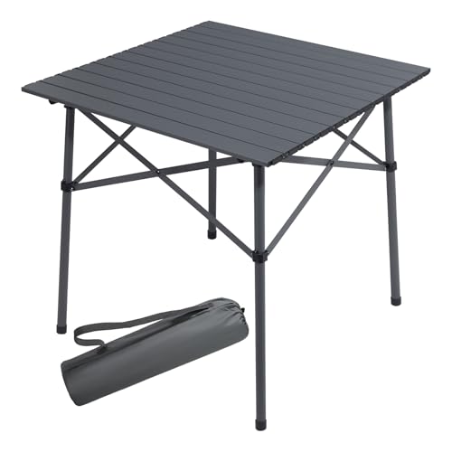 Portal Campingtisch klappbar Klapptisch Camping faltbar mit Aluminium Tischplatte belastbar 80kg mit...