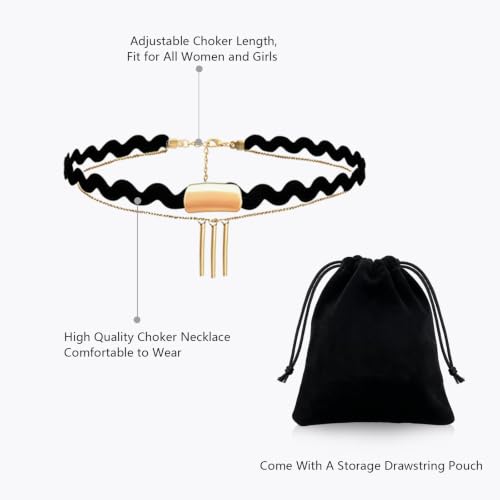 10PCS Black Choker Necklace Women Emo Gothic Y2K 90s Grunge Punk Cosplay by Wgyanjie - Used condition - Image 6