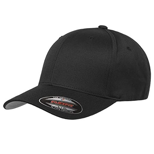 Flexfit Men's Athletic Baseball Fitted Cap Black XL-XX-Large, Black, XL-XXL