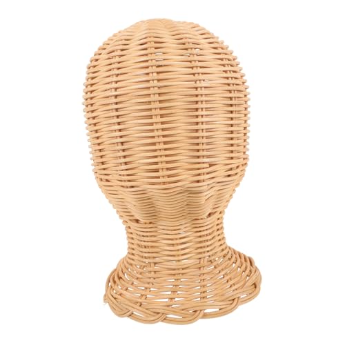 UKCOCO Estante de Exhibición Sombreros de Ratán Soporte Decorativo Pelucas y Organizador Resistente y Moderno Uso Doméstico