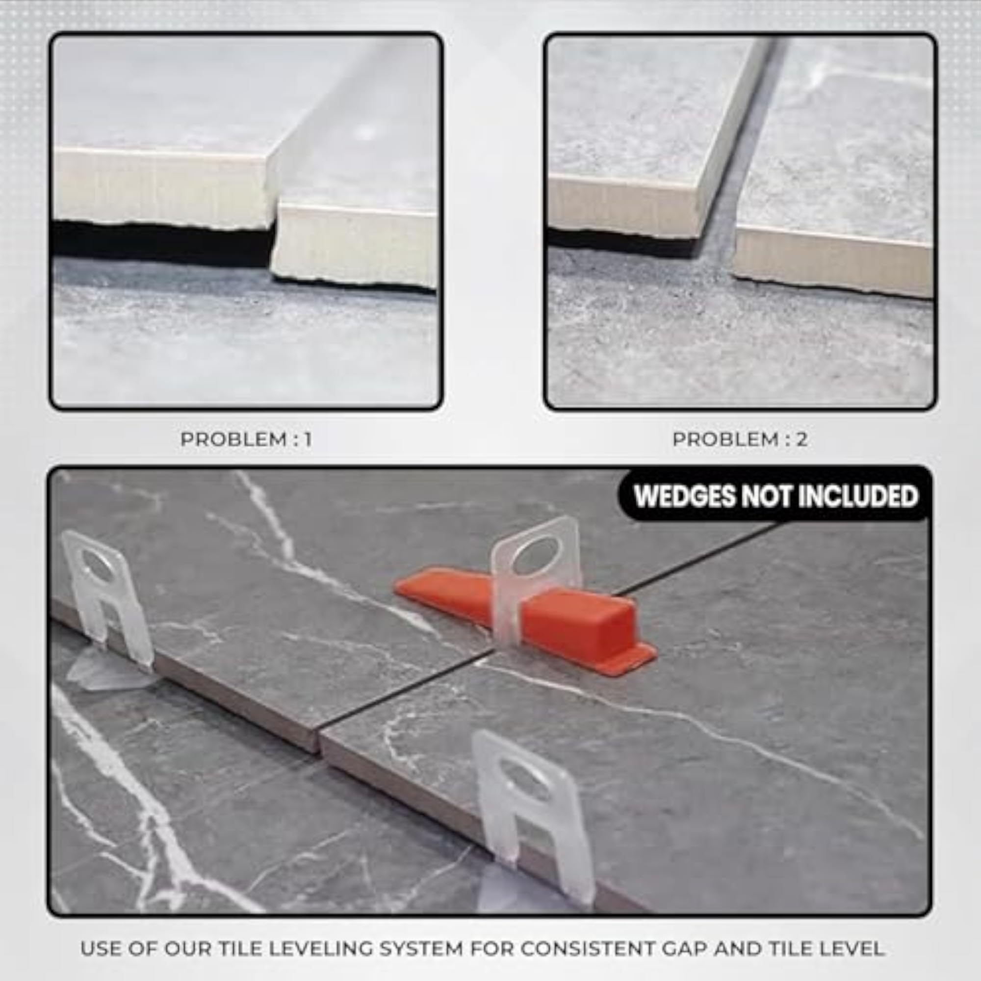 KE Tiles Leveling Clip - Pack of 1000 Pcs