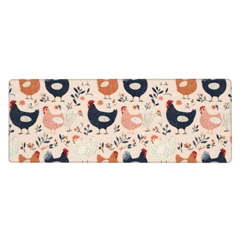 Tapis de souris de jeu pour clavier PC grand tapis de bureau en caoutchouc fleur