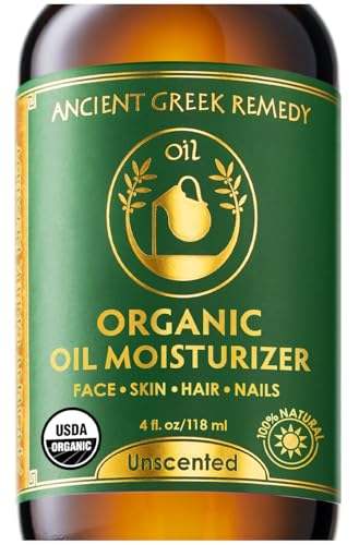 Ancient Greek Remedy Face Oil for Dry Skin - Organic Unscented Anti-Aging Serum - Jojoba, Rosehip,...