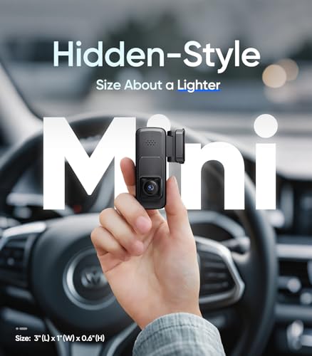 Mini Dash Cam Front 2K, Dash Camera for Cars,Dashcam Built-in WiFi Wireless with APP Control,Hidden-Style Single Car Camera, Included 32G Card, WDR, Night Vision, G-Sensor, 24H ParkingMode