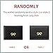 RNIEGA Small Wallets Girls Cute Coquette Bow Wallet Women Aesthetic Credit Card Holder with ID Window, Black