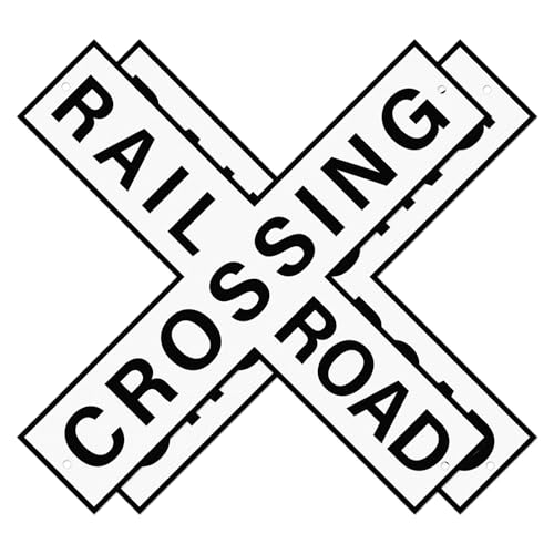 Anobell 2 Pack Railroad Crossing Sign 1818 Reflective Aluminum Large