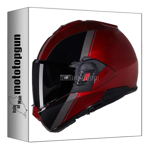 Casque Nolan N120-1 Travelling M rouge noir pour les voyages moto