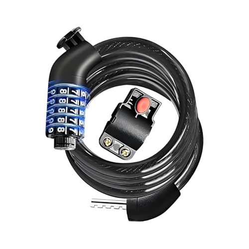 Candado para bicicleta con combinación de 5 dígitos | Resistente al agua, seguridad adoptada para viajes, scooters, bicicletas de montaña y de carretera