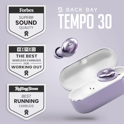 Again Bay Audio Tempo 30 Wi-fi Earbuds for Small Ears - Award-Profitable Sound, Sweatproof Bluetooth Earbuds, Comfy Ear Buds for Girls, Purple Earphones Small Ear Canals, Lengthy Battery Headphones - Image 4