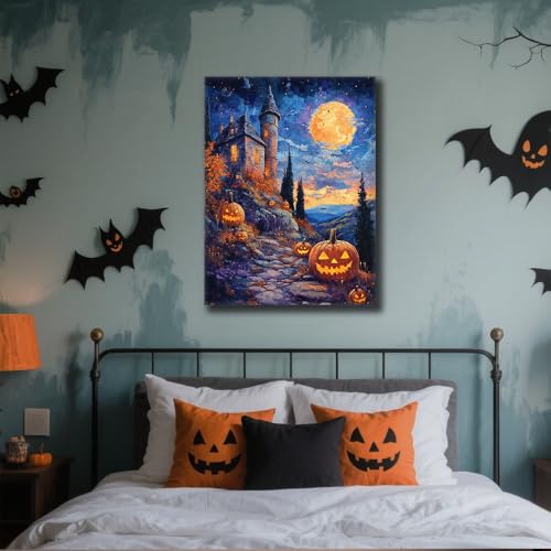 Toile murale d'Halloween grand format pour décorer sans effort - 5