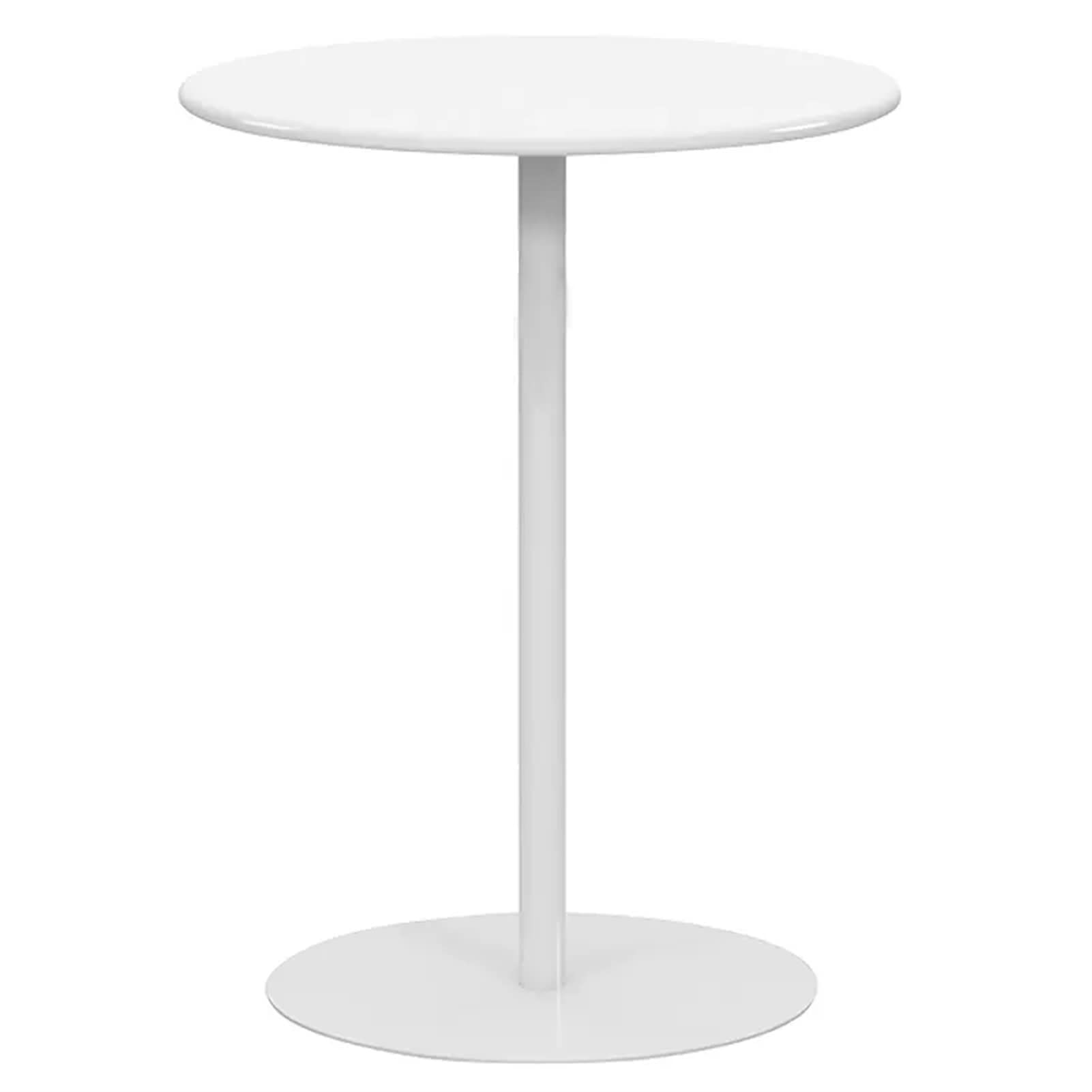 Stylowy okrągły metalowy stół bistro do użytku wewnątrz / na zewnątrz 70 cm średnicy 72 cm wysokości, idealny stolik końcowy do pubu do salonu, balkonu, patio - dostępny w kolorze białym i innych