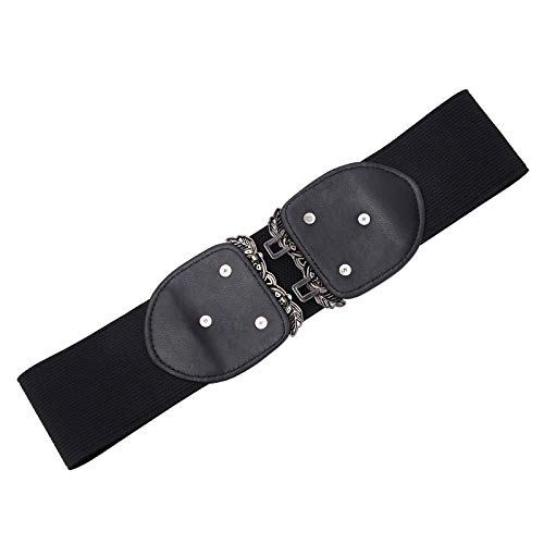 Women Retro Style Stretchy Waist Belt Vintage Elastic Wide Dress Belts4
