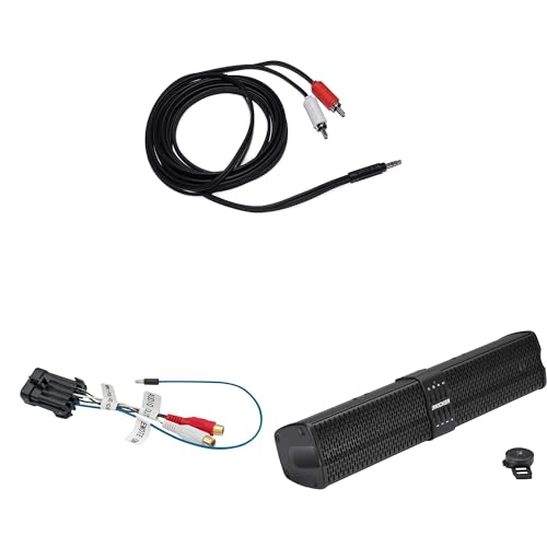 Kicker PowerBar 47KPB1 6 Speaker Amplified Sound Bar & Adapter for Polaris Ride Command