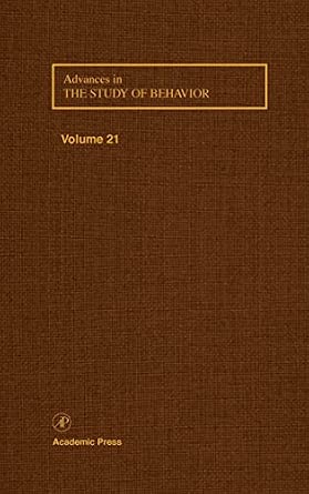 Advances in the Study of Behavior: Volume 21: Vol 21 book cover