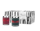 Color: verde y rojo. Rigaud COF200043 - Velas aromáticas (2 Unidades, en Estuche, Aromas Cyprès y Cythère de ciprés y ambarella), Colores Verde y Rojo