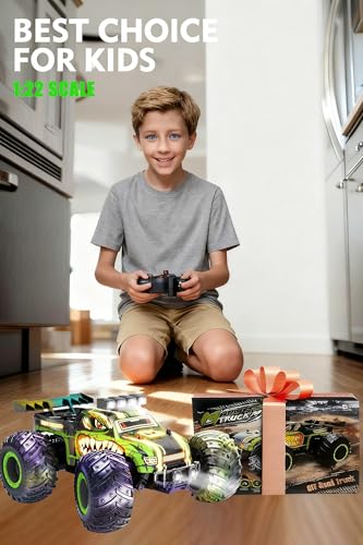 Zappido RC Cars for Boys Age 4-7 8-12, 20km/h High Speed Remote Control Monster Truck with Dino Theme, All-Terrain Off-Road Crawler with Impact-Resistant Flexible Shell, 2 Batteries,Gift Boy Toys - Thumbnail 7