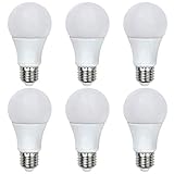Asencia AN-03661 40 Watt Equivalent A19 General Purpose LED Light Bulb, 6-Pack, Non-Dimmable, 6 Pack, Daylight (5000K)