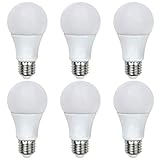 Asencia AN-03660 40 Watt Equivalent A19 General Purpose LED Light Bulb, 6-Pack, Non-Dimmable, 6 Pack, Soft White (2700K)