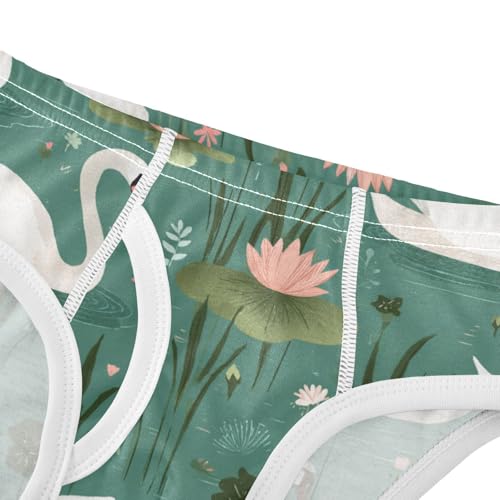 Wusikd Cute Swans Boys' Underwear Cotton Boys Briefs Soft Toddler Underwear 2T4