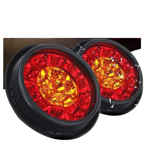 Clignotants ronds 12V à 16 LED feux arrière longue portée pour caravane