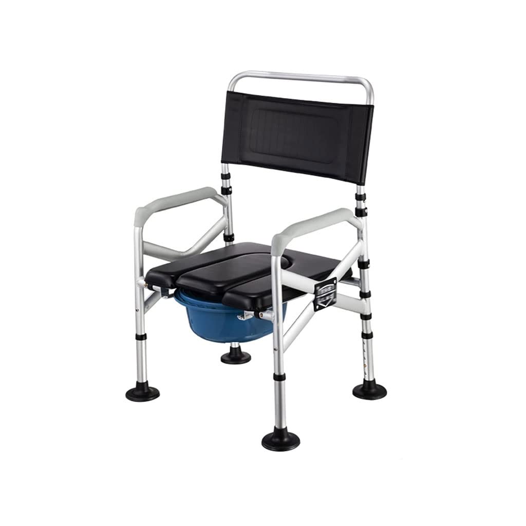 Składana Komoda/Krzesełko Pod Prysznic Krzesło składane Commodes, przenośne krzesło toaletowe, krzesło prysznicowe regulowane wysokość, wygodne wymienne krzesło toaletowe, ładunek 300 kg Krzesło alter