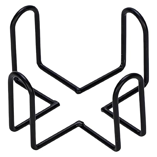 Vintage Coaster Holder Black Iron Metal Holder Storage Caddy for Both Round and Square Coasters Fit 4 to 9 Pieces Coasters,4.4 x 4.4 x 2.48 inches