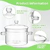 Glass Pots for Cooking on Stove, 1.5L/50oz Glass Cooking Pot with Lid, Heat-Resistant Simmer Pot for Stove Potpourri, Saucepan Pot FIts for Cooking, Soup, Milk, Tea. #4