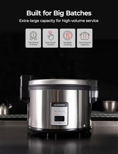 image for CUCKOO Commercial Rice Cooker & Warmer, Extra Large Rice Cooker 30-Cup