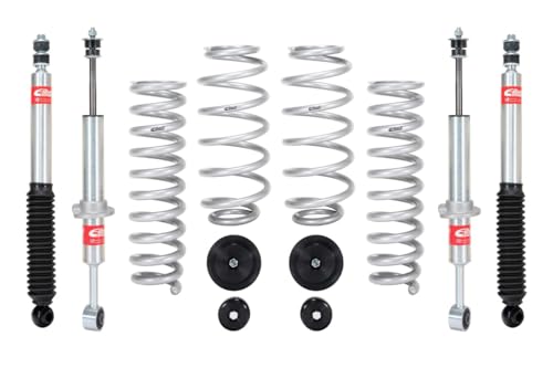 Eibach Suspension Lift Kit, PRO-TRUCK-LIFT STAGE 1, 2 to 3 in Front Lift, 2.2 in Rear Lift, Shocks/Springs/Spring Seat/Spring Locator/Hardware, compatible with Toyota Midsize SUV 2003-09, Kit