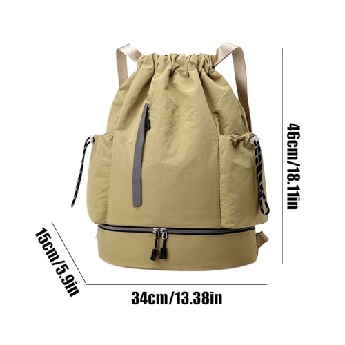 Drawstring Backpack Sports Gym Bag with Side Pockets Large Capacity Travel Backpack Waterproof or Basketball Football Picnic Hiking2