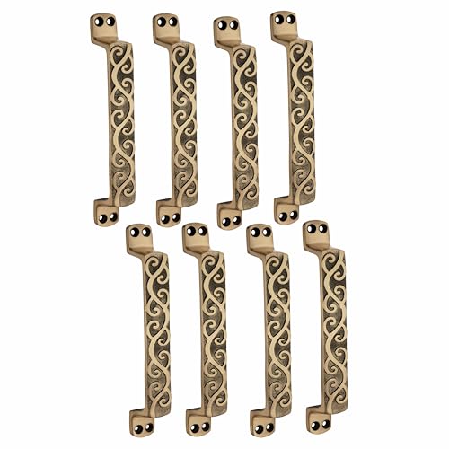 Image of Door Handle Cool Door Handles for Main Door Aluminum (7 Inch), Antique- Finish Door Handles for Home and Office for Wooden & Glass Door Handle, Pull Door Handle (Pack of 4 Pair, Leher)